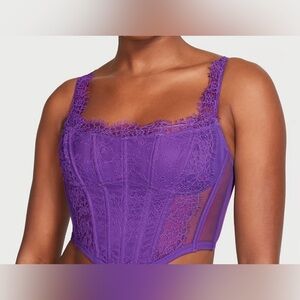 Victoria's Secret Sexy Purple Lace Corset Top Lingerie